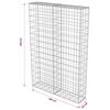 vidaXL Mur &agrave; gabion avec couvercles Acier galvanis&eacute; 100x20x150 cm