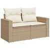 vidaXL Salon de jardin avec coussins 8 pcs beige r&eacute;sine tress&eacute;e