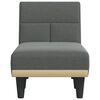 vidaXL Chaise longue gris foncé tissu