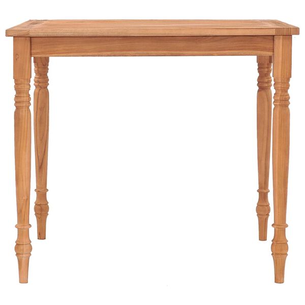 vidaXL Table Batavia 85x85x75 cm Bois de teck massif