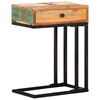 vidaXL Table d'appoint en U 45x30x61 cm Bois de r&eacute;cup&eacute;ration massif