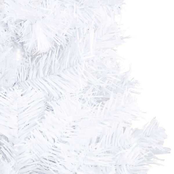 vidaXL Arbre de No&euml;l artificiel pr&eacute;-&eacute;clair&eacute; et boules blanc 240 cm