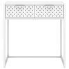 vidaXL Table console Blanc 72x35x75 cm Acier