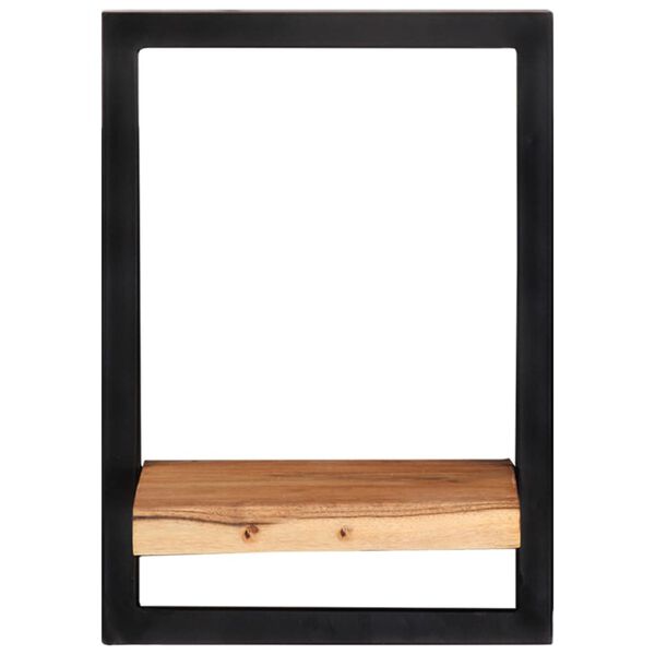 vidaXL &Eacute;tag&egrave;res murales 2 pcs 25x25x35 cm Bois d'acacia et acier