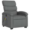 vidaXL Fauteuil inclinable de massage &eacute;lectrique gris fonc&eacute; tissu