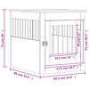 vidaXL Meuble de cage pour chiens ch&ecirc;ne fum&eacute; 64,5x80x71 cm