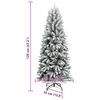 vidaXL Sapin de No&euml;l artificiel avec neige floqu&eacute;e 120 cm PVC et PE