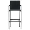 vidaXL Tabourets de bar lot de 2 noir résine tressée