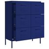 vidaXL Armoire &agrave; tiroirs Bleu marine 80x35x101,5 cm Acier