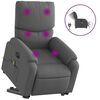 vidaXL Fauteuil inclinable de massage électrique gris foncé tissu