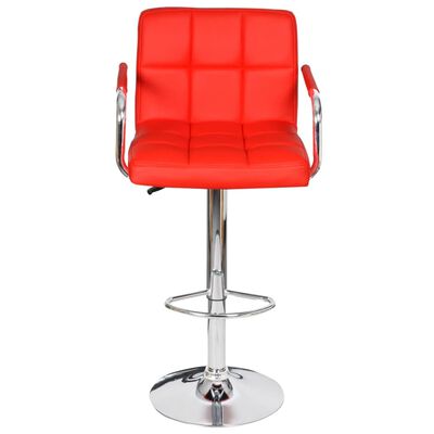 vidaXL Tabourets de bar lot de 2 rouge similicuir