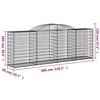 vidaXL Paniers &agrave; gabions arqu&eacute;s 3 pcs 300x50x100/120 cm fer galvanis&eacute;