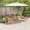 vidaXL Ensemble de canap&eacute; de jardin 6 pcs Marron Bois d'Acacia Massif