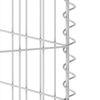 vidaXL Mur en gabion pour poubelles Acier galvanis&eacute; 180x100x110 cm
