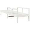 vidaXL Chaise longue blanc 199,5x62x55 cm bois massif de pin