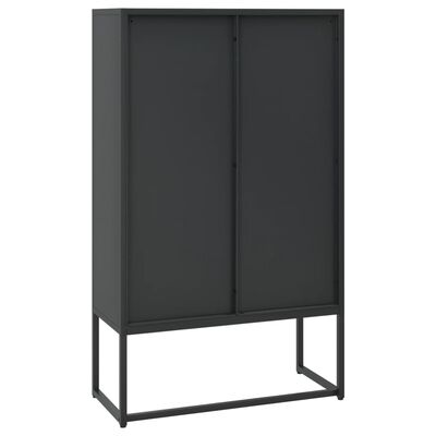 vidaXL Buffet haut Noir 80x35x135 cm Acier