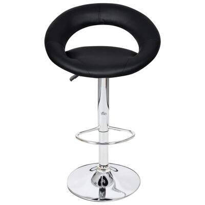 vidaXL Tabourets de bar lot de 2 noir similicuir