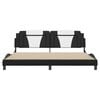 vidaXL Cadre de lit Viana sans matelas noir et blanc 193x203 cm similicuir