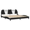 vidaXL Cadre de lit Viana avec LED sans matelas noir blanc 193x203 cm