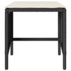 vidaXL Salon de jardin 4 pcs avec coussins noir r&eacute;sine tress&eacute;e