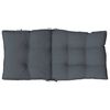 vidaXL Coussins de chaise &agrave; dossier bas lot de 2 anthracite