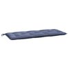 vidaXL Coussins de banc de jardin lot de 2 bleu marine 120x50x7 cm
