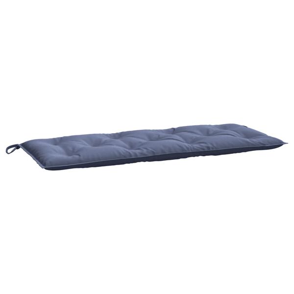 vidaXL Coussins de banc de jardin lot de 2 bleu marine 120x50x7 cm