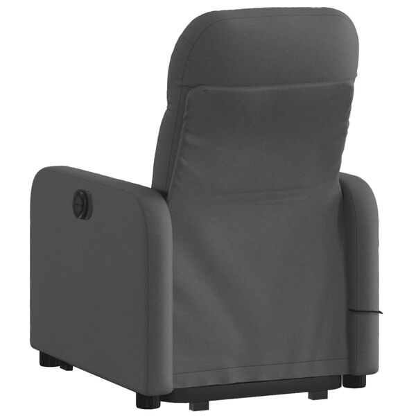 vidaXL Fauteuil inclinable de massage électrique gris foncé tissu