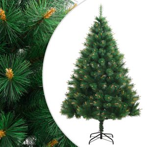 vidaXL Sapin de No&euml;l artificiel &agrave; charni&egrave;res avec support 150 cm