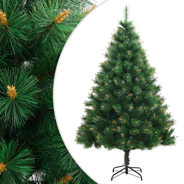 vidaXL Sapin de No&euml;l artificiel &agrave; charni&egrave;res avec support 150 cm