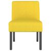 vidaXL Fauteuil sans accoudoirs jaune clair tissu