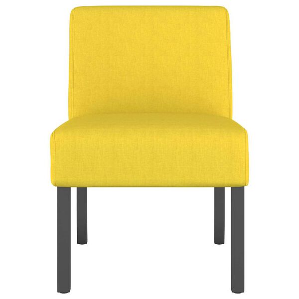 vidaXL Fauteuil sans accoudoirs jaune clair tissu