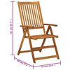 vidaXL Chaises pliables de jardin lot de 6 avec coussins Bois d'acacia