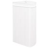 vidaXL Panier &agrave; linge d'angle Bambou Blanc 60 L