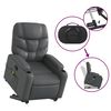 vidaXL Fauteuil inclinable de massage gris similicuir