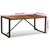 vidaXL Table à manger Bois de récupération massif 180 cm