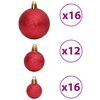 vidaXL Boules de No&euml;l 100 pcs rouge bordeaux 3 / 4 / 6 cm