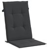vidaXL Coussins de chaise de jardin à dossier haut lot de 2 noir tissu