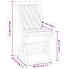 vidaXL Mobilier à dîner d'extérieur pliable 5 pcs Bois solide de teck