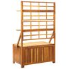 vidaXL Bo&icirc;te de rangement avec treillis 99x55x160cm Bois acacia solide