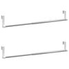 vidaXL Tringles à rideau 2 pcs blanc et argenté 40-60 cm aluminium