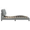 vidaXL Cadre de lit sans matelas Hvar gris clair 137x190 cm tissu