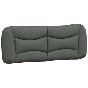 vidaXL Coussin de t&ecirc;te de lit Hvar gris fonc&eacute; 137 cm tissu