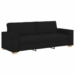 vidaXL Canap&eacute; 3 places Noir 180 cm Tissu