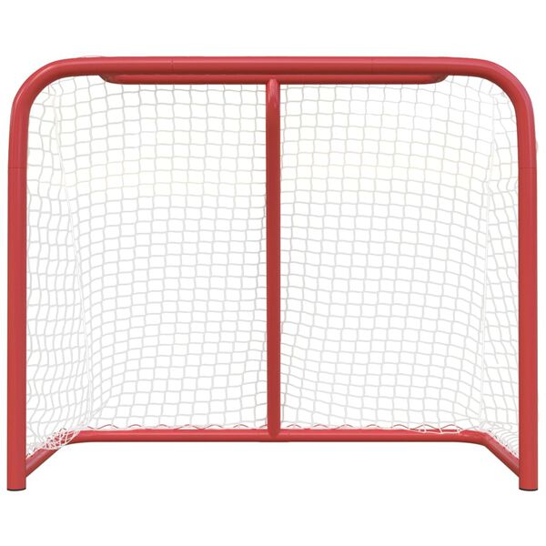 vidaXL But de hockey rouge et blanc 183x71x122 cm polyester