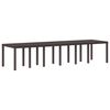 vidaXL Table de Jardin Marron 350 x 100 x 74 cm polyrotin