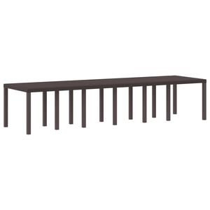 vidaXL Table de Jardin Marron 350 x 100 x 74 cm polyrotin