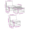 vidaXL Salon de jardin 4 pcs avec coussins Bois d'acacia solide