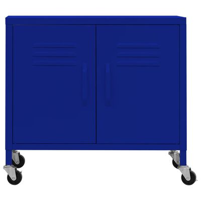 vidaXL Armoire de rangement Bleu marine 60x35x56 cm Acier