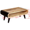 vidaXL Table basse Bois de manguier brut 90x55x39 cm